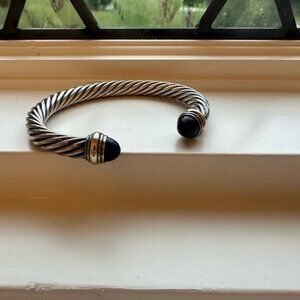 David Yurman Silver and Black Bracelet